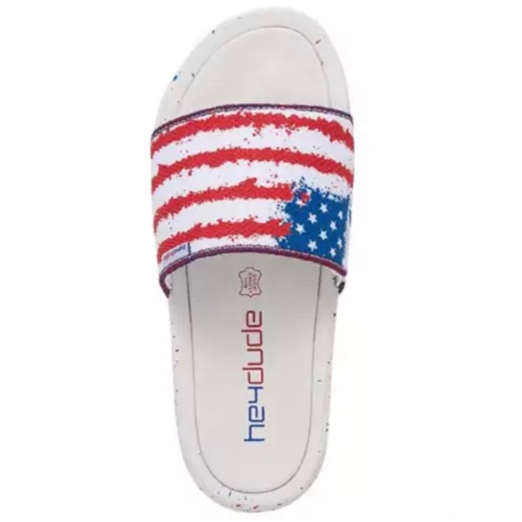 NWT Hey Dude Peggy Flag Slide Sandals Women's Size 7 NEW - Picture 4 of 16